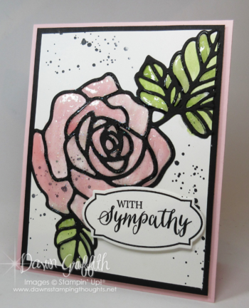 #1 Rose Wonder card with Crystal Effects by Dawn Griffith Stampin'Up!