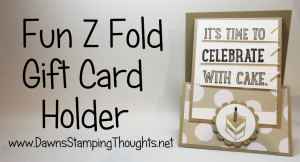 Fun Z Fold Gift Card holder video