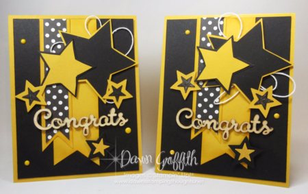 Congrats Star framelits cards  with Stampin'Up! Demonstrator Dawn Griffith