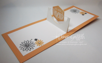 Happy Day Spinner card inside Peekaboo Peach Dawn Griffith Stampin up demonstrator
