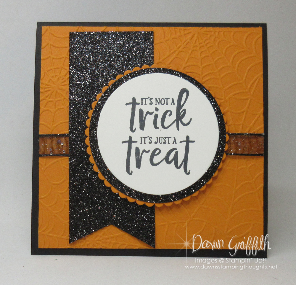 Glitter Pit ~ Ghoulish Goodies Spinner card - Dawn's Stamping Thoughts