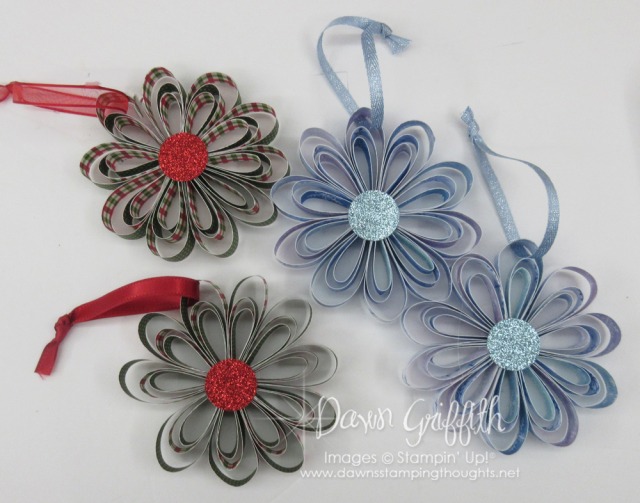 Glitter Pit Paper Loop Ornament Dawn's Stamping Thoughts