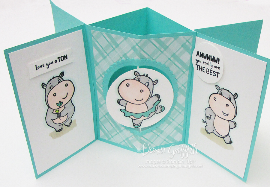 Interlocking Hippos Fun Fold Spinner Card Video