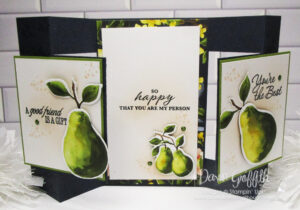 Painterly Pears Floating Gatefold card